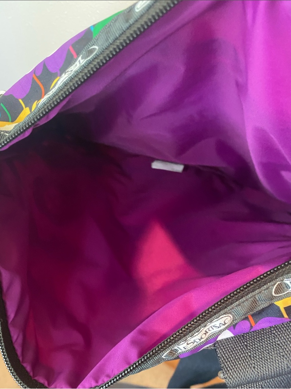 Lesportsac Black Multicolor Floral Crossbody Bag - Picture 8 of 10